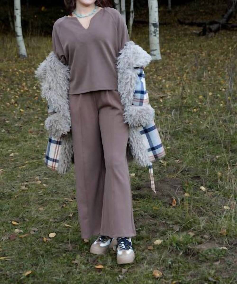 NEW YELETE sofie soft long pants in brown
